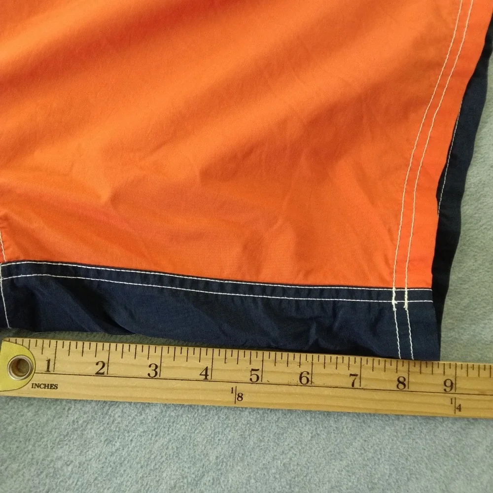 Polo Sport Ralph Lauren Mens Orange Navy Colorblock Board Shorts Swim Trunks 36